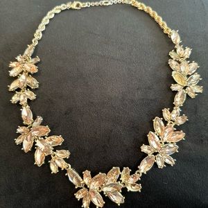 Banana Republic Gold Tone Jewel Flower 18" with 2" extender Necklace